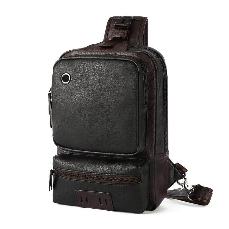 Mochila Masculina de Couro Perry