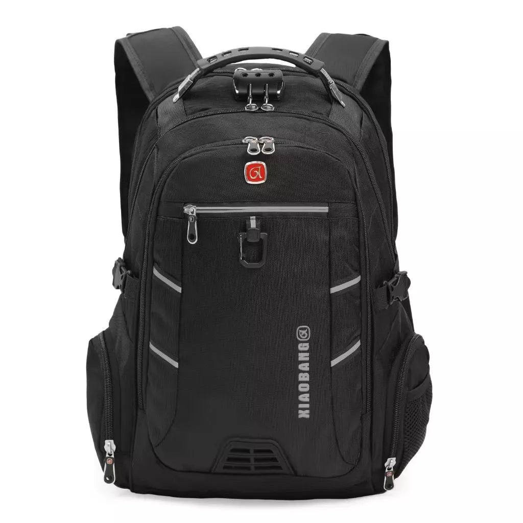 Mochila XIAOBANG Para Notebook Impermeável Com Cadeado Entra USB/Fone
