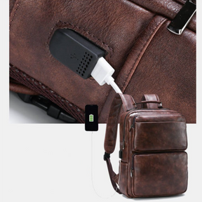 Mochila Masculina em Couro Genuino - Caspian Bag