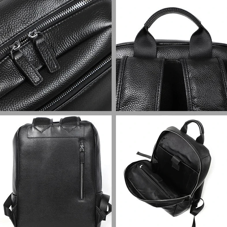 Mochila de Couro Legítimo Para Notebook Poseidon