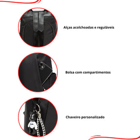 Mochila Bolsa Feminina Madami Resistente Multifuncional 13L