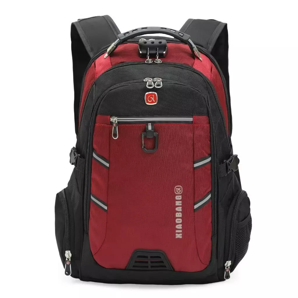 Mochila XIAOBANG Para Notebook Impermeável Com Cadeado Entra USB/Fone