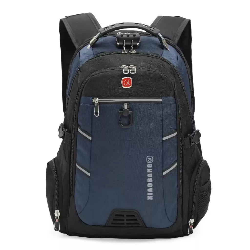 Mochila XIAOBANG Para Notebook Impermeável Com Cadeado Entra USB/Fone